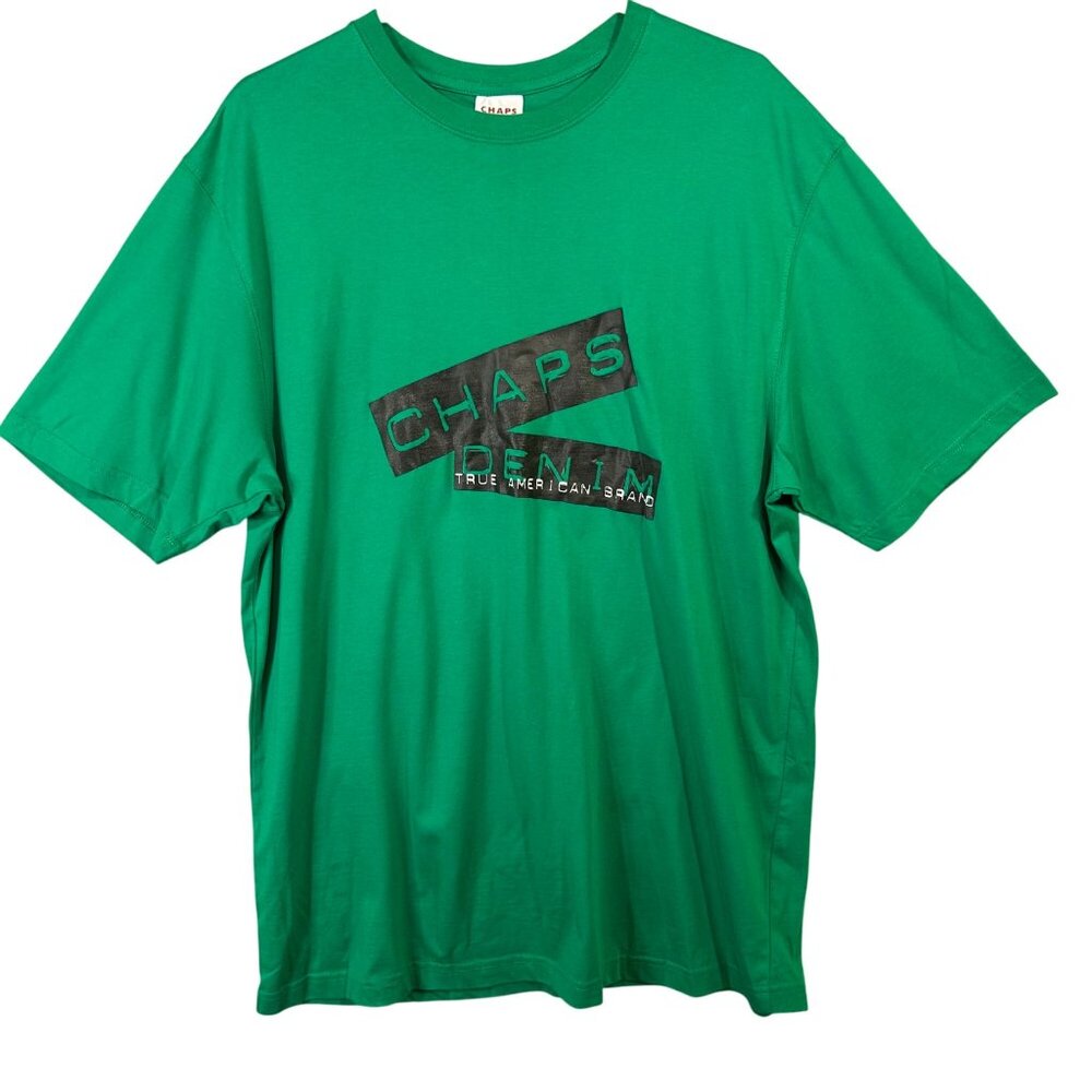 CHAPS DENIM Men's Size XL T-Shirt Short Sleeve Green EUC
